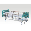 a-64 Movable Double-Function Manual Hospital Bed with ABS Bed Head